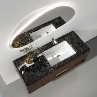 Тумба под раковину  Black&White Universe 9701400 Темное дерево 140 см